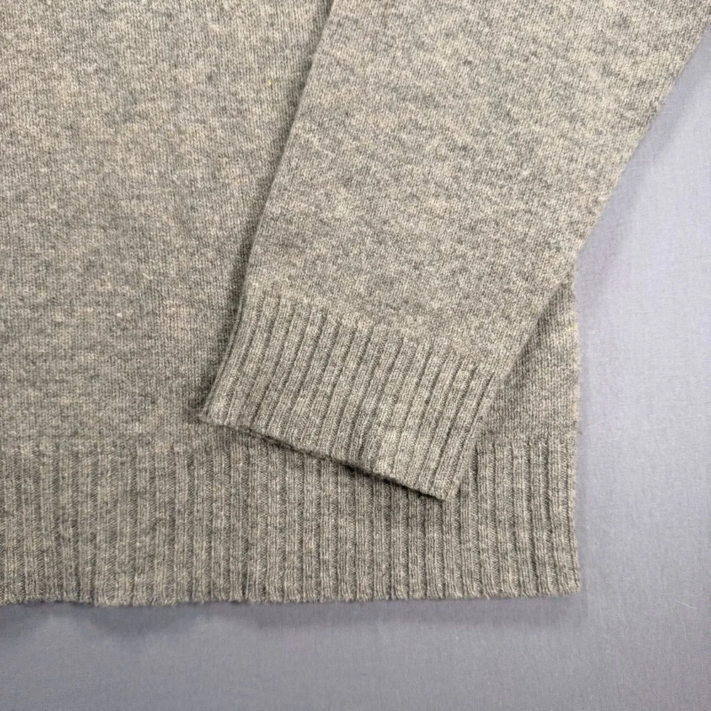 J Crew Premium Lambswool Quarter Zip Knit Pullover Sweater - Mens XL - Tan